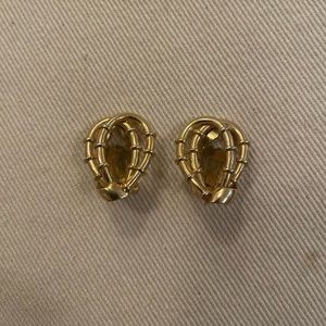 VINTAGE Gold clip-on earrings